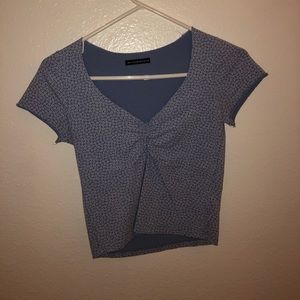Baby blue brandy cropped top!